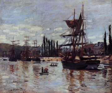 Barcos en Rouen Claude Monet Pinturas al óleo